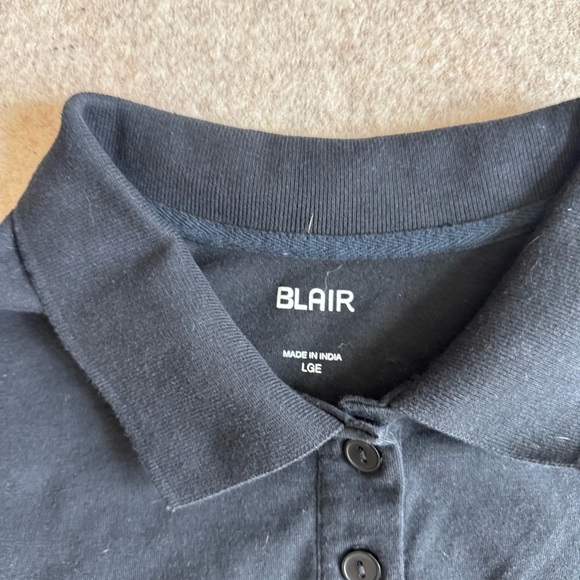 Blair Charcoal Button-Up Polo - Picture 3 of 3